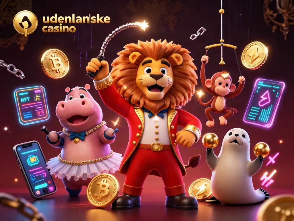 Experience vibrant gaming action with udenlandske casino featuring playful characters and crypto elements.