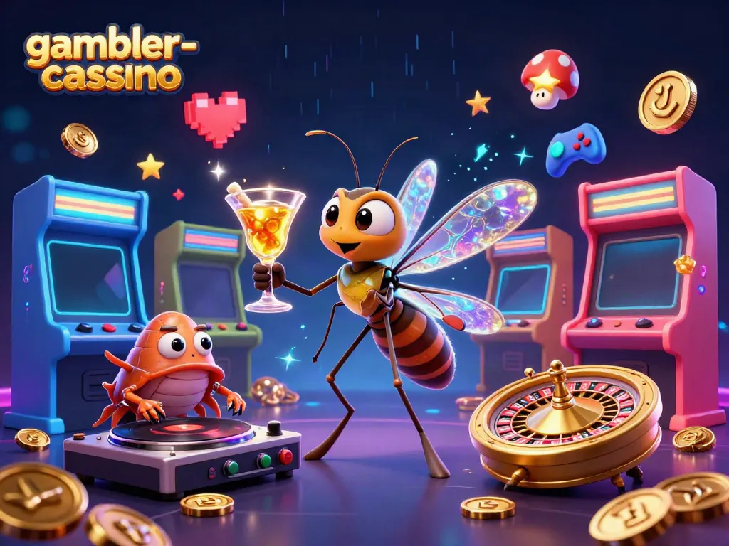 Spela och vinn med gambler-casino i en färgglad och livlig spelvärld