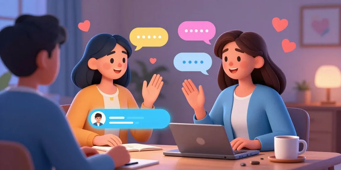 Engaging conversation with a girlfriend AI through a digital interface, showcasing emotional connection and user interaction.