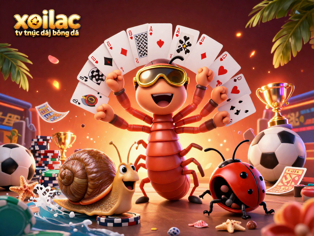 Experience excitement with xoilac tv trực tiếp bóng đá as the lively cartoon dealer interacts with high-stakes betting elements.